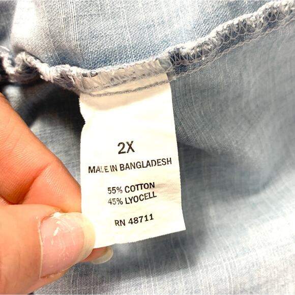 Light Jean Chambray Tank Top - Picture 9 of 9